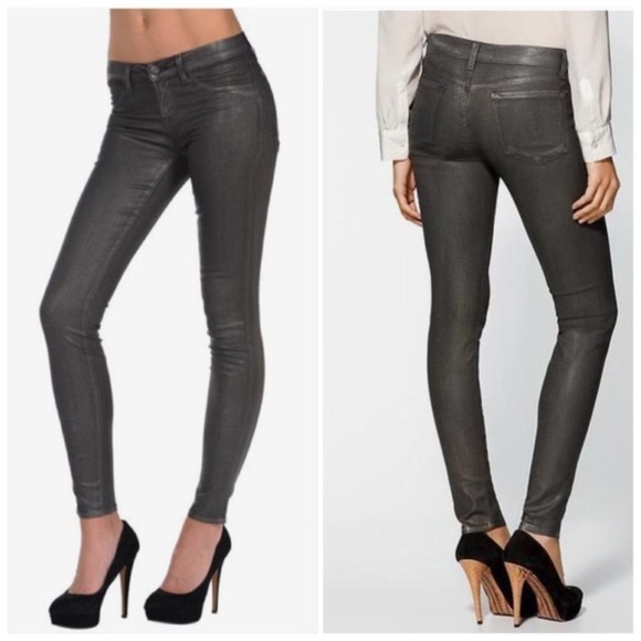 J Brand Pants - J Brand Skinny Shimmery Coated Jeans 26